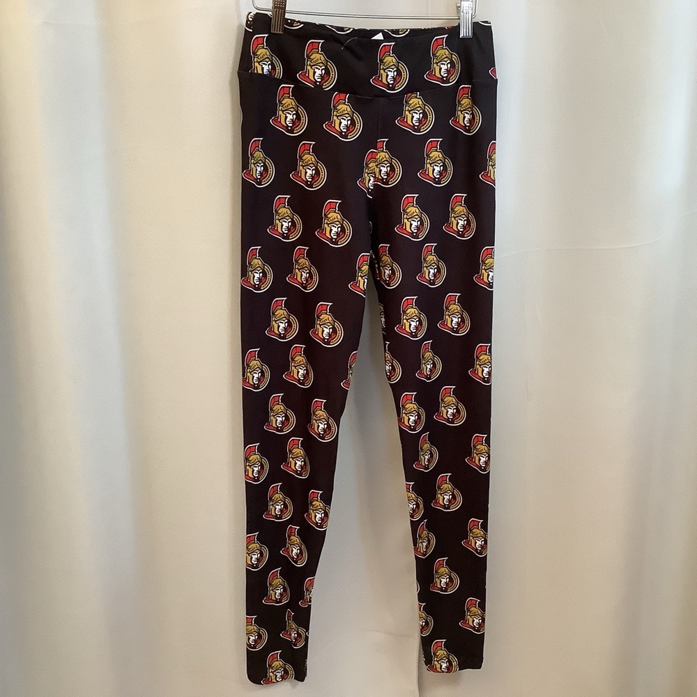 Luv21 Leggings Women’s 2-10 and 12-20 Yoga Waistband Ottawa Senators Pattern